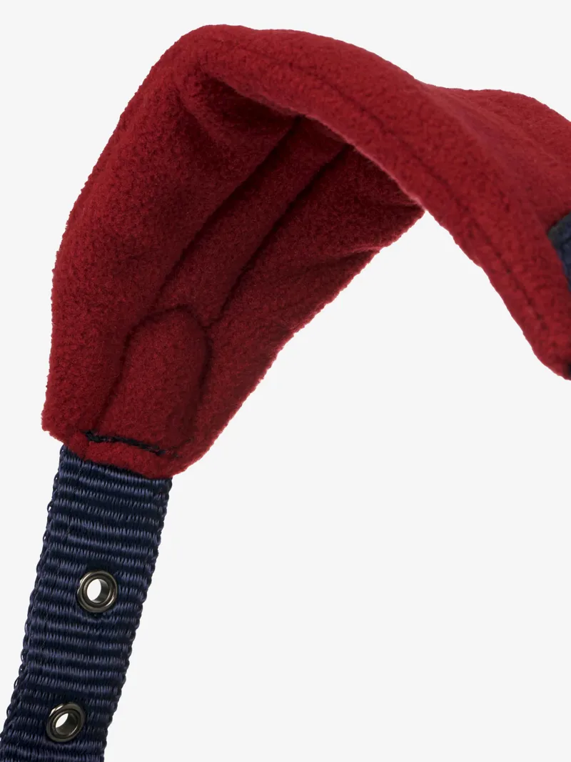 LeMieux Vogue Fleece Headcollar  and Leadrope Burgandy Navy-3